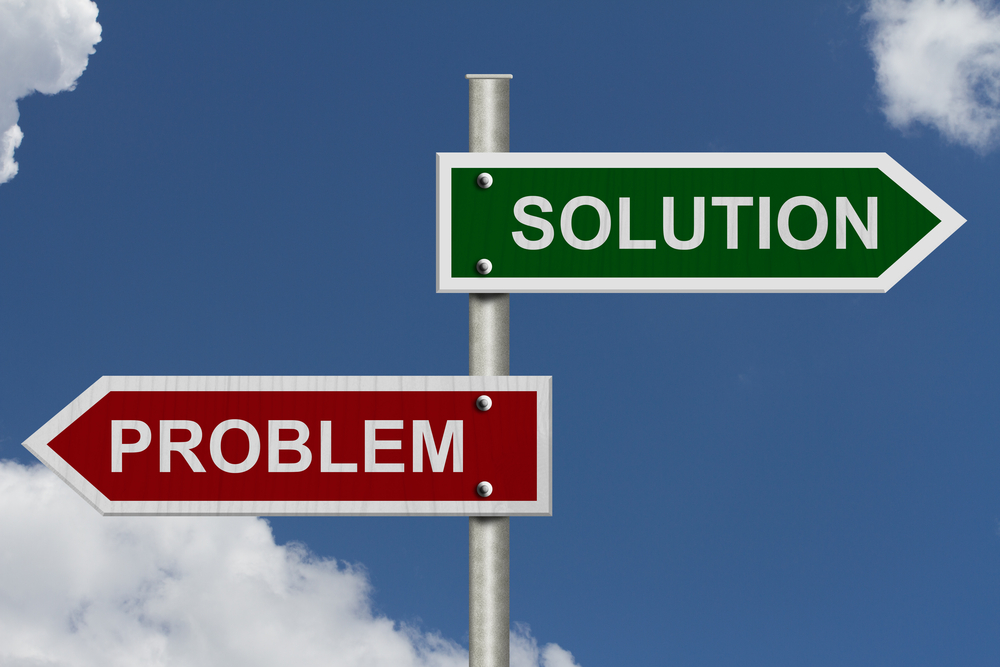 problem versus solution sign
