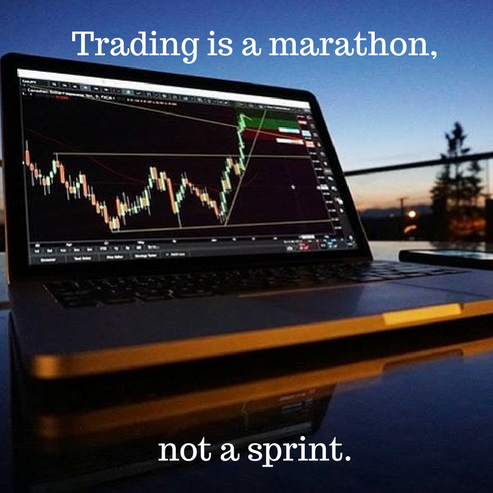 Trading is a marathon not a sprint.