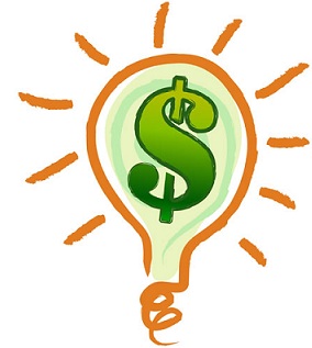dollar sign in lightbulb